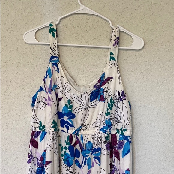 Isabel Maternity by Ingrid & Isabel Floral Midi Dress - Blue and Purple - Picture 4 of 5